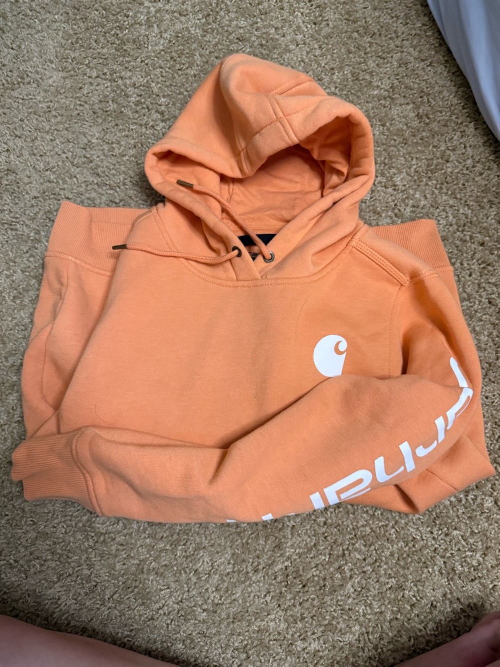 Carhartt Peach/Light Orange Logo Hoodie